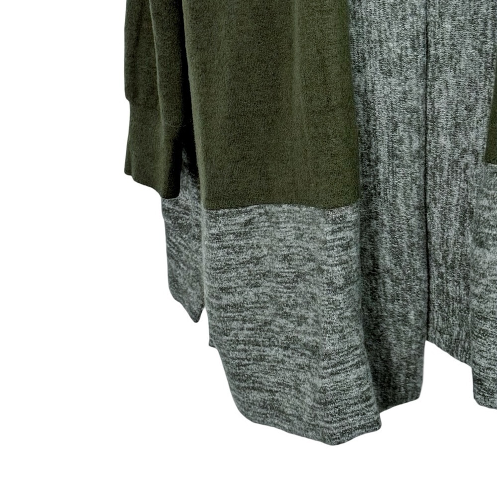 NWT URBAN FEM Women's Plus Size Green/Grey Fleece Medium Length Coat 4X 26/28 - Picture 4 of 7